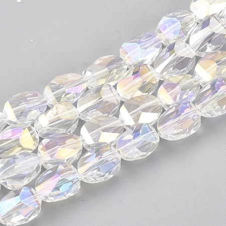 Electroplate Glass Beads Strands EGLA-S176-01-A03-1