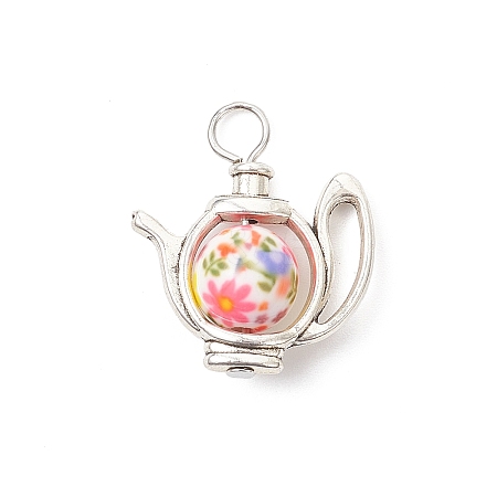 Opaque Printed Acrylic Pendants PALLOY-JF04497-1