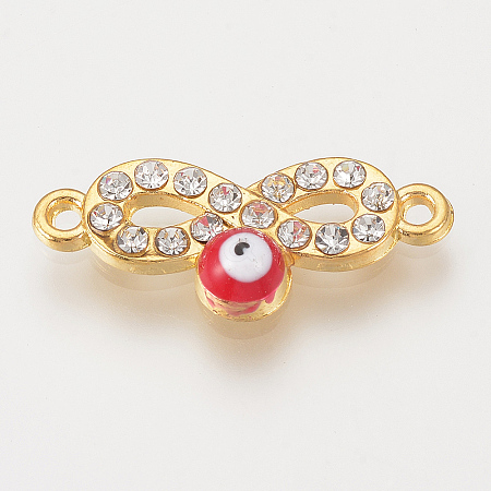 Alloy Rhinestone Links Connectors LS-X-ALRI-S170-32G-1