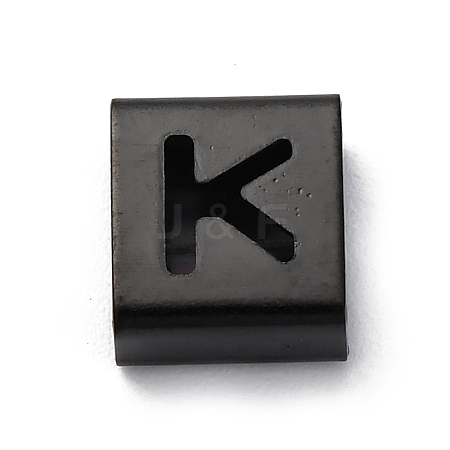 Ion Plating(IP) 304 Stainless Steel Square Slide Charms STAS-L132-17K-B-1