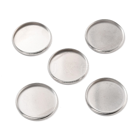 316 Surgical Stainless Steel Cabochon Tray Settings X-STAS-I187-06E-P-1