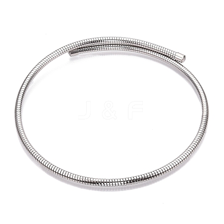 Iron Round Snake Chains Choker Necklaces NJEW-T016-01P-1