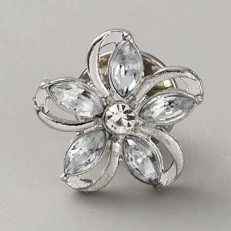 Zinc Alloy Rhinestone Brooches AJEW-WH0816-239P-01-1