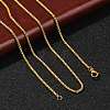 1.5mm Rack Plating Brass Box Chain Necklaces for Women Men MAK-L044-21G-1