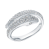S925 Sterling Silver Snake Ring with Full Diamonds HP1542-2-1