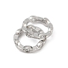 Brass Clear Cubic Zirconia Bead Frame KK-D375-33P-2