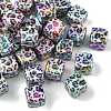 30Pcs UV Plating Opaque Acrylic Beads OACR-FS0002-56-2