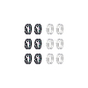 Unicraftale 12Pcs 2 Colors 304 Stainless Steel Finger Ring RJEW-UN0001-18-8