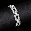 Brass Rectangle Link Chain Bracelets for Women WG47BDD-03-1