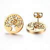 304 Stainless Steel Stud Earrings EJEW-H371-05G-2