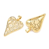 Brass Micro Pave Clear Cubic Zirconia Pendants CU-CBA765C-19G-02-2