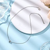 Alloy Disc with Heart Pendant 304 Stainless Steel Cable Chain Necklaces for Women NJEW-JN05639-1