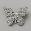 Butterfly Alloy Brooches for Backpack Clothes JEWB-WH0051-002P-1