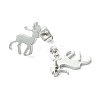 Non-Tarnish Cute Little Animal Theme 304 Stainless Steel Stud Earrings EJEW-B041-03F-P-2