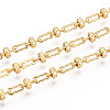 Brass Flat Round with Rectangle Link Chains CHC-T018-53G-1