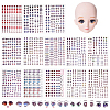 13Pcs 13 Styles Water Transfer Eyes Stickers AJEW-WR0002-89-1