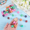 40Pcs Printed Opaque Acrylic Beads MACR-PA0001-86-3