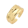 Rack Plating Brass Cuff Rings for Women RJEW-M028-69G-3