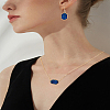 Hexagon Alloy Resin Pendant Necklaces and Dangle Earrings Sets for Women SJEW-LP0001-52C-1