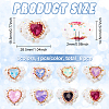 7Pcs 7 Colors Polymer Clay Rhinestone with Crystal Beads FIND-FG0003-56-2