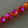 Electroplate Glass Beads Strands EGLA-R016-6mm-10-2