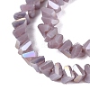 Electroplate Opaque Glass Beads Strands EGLA-Q139-01A-C05-3