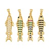 Brass Micro Pave Cubic Zirconia Pendants CU-CBAB3AD-10G-1