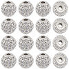 20Pcs Round Brass Micro Pave Cubic Zirconia Beads ZIRC-SC0001-37B-1
