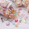 300Pcs 6 Style Transparent Acrylic Bead Caps TACR-CD0001-03-6