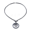 Non-Magnetic Synthetic Hematite Necklaces for Men NJEW-E107-01-2