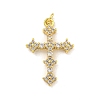 Rack Plating Brass Micro Pave Cubic Zirconia Pendants KK-G513-34G-1