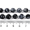 Natural Snowflake Obsidian Beads Strands G-G182-B35-03-5