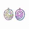 Eco-Friendly Rainbow Color Iron Pendants IFIN-N009-016-RS-2