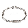 Tarnish Resistant 304 Stainless Steel Rhombus Link Chain Bracelets BJEW-B078-98P-1