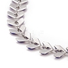 Enamel Wheat Link Chain Necklace NJEW-P220-02P-02-3