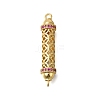 Rack Plating Brass Micro Pave Cubic Zirconia Hollow Column Links Connector Charms ZIRC-F142-50B-G02-1