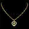 304 Stainless Steel Singapore Chain Necklaces NJEW-C042-11G-1