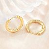 Brass Huggie Hoop Earrings KK-CBA8A92-04G-2