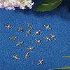15Pcs 3 Colors Brass Pave Cubic Zirconia Connector Charms KK-CA0003-86-4
