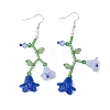 Imitation Austrian Crystal Glass Flower Dangle Earrings EJEW-TA00578-1