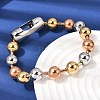 304 Stainless Steel Round Beaded Bracelets for Women Men BJEW-K240-10A-3
