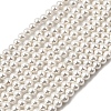 Electroplated Shell Pearl Beads Strands BSHE-K017-4mm-1