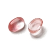 Synthetic Cherry Quartz Glass Cabochons G-F605E-14A-2