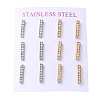 PVD Vacuum Plating 304 Stainless Steel Stud Earring EJEW-C099-08GP-1