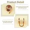 10Pcs Stainless Steel Spiral Pad Cuff Earrings EJEW-HS0001-03RG-4
