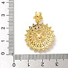 Rack Plating Brass Micro Pave Cubic Zirconia Pendants KK-T072-19G-3