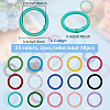 SUPERFINDINGS 30Pcs 15 Colors Zinc Alloy Spring Gate Rings FIND-FH0005-87B-2