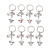 Porcelain & Glass Pearl & Alloy Keychain KEYC-JKC01157-1