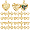 20Pcs Rack Plating Brass Locket Pendants KK-UN0005-91-1