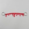 Halloween PVC Blood Drip Shoe Chain Decoration with Iron Rings NJEW-WH20009-11-1